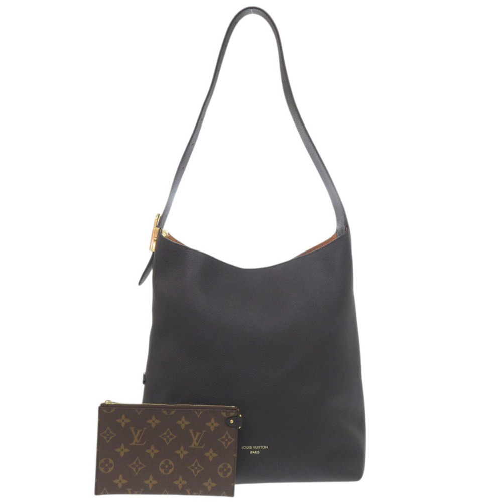 Louis Vuitton Low Key Hobo MM Handbag with Pouch M24856 IC Calf Leather Black...